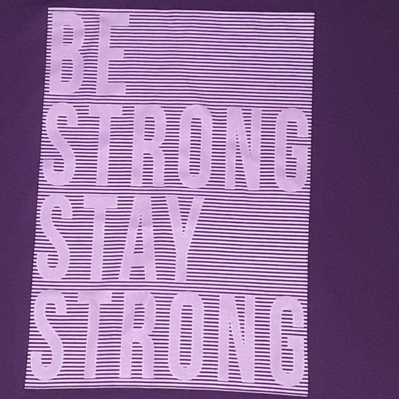 Purple "Be Strong Stay Strong Razor Back Tank " - Picture 3 of 5
